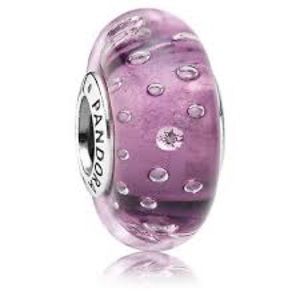 Pandora Charm Purple Fizzle Sparkly Murano